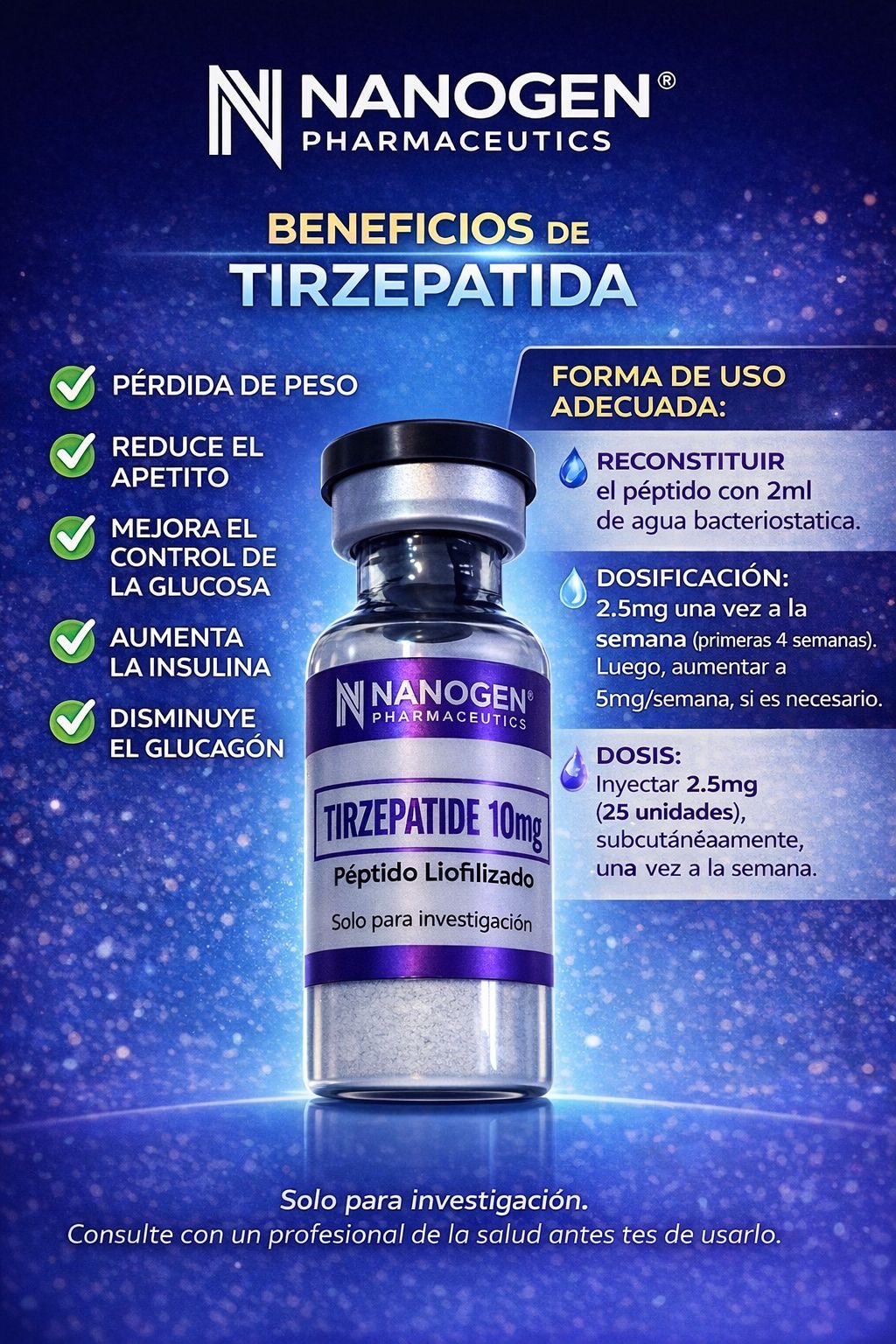 Tirzepatida 10 mg Nanogen